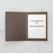 パパの誕生日、素朴フォレストハイキングフォトカード カード (内部)