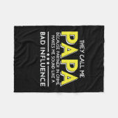 パパの贈り物ってパパって呼んでる フリースブランケット (正面(横))