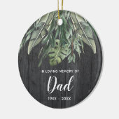 パパの贈り物の愛パーソナライズされた悔やみや弔慰 セラミックオーナメント (左)