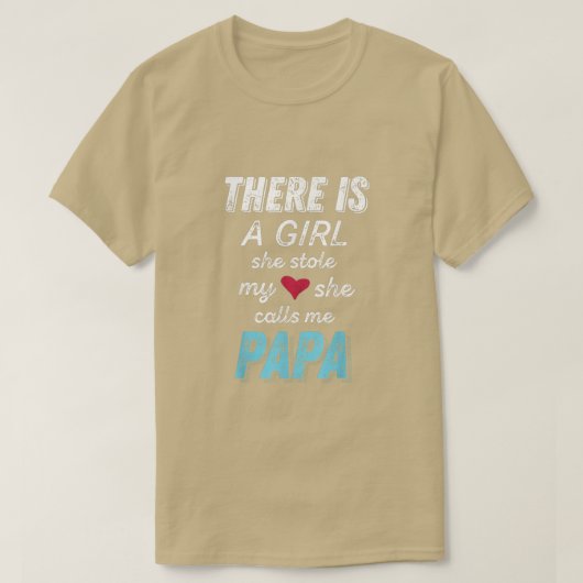 パパの贈り物は孫娘から、彼女は私の耳を盗んだ Tシャツ (デザイン正面)