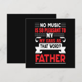 パパの贈り物No Music Is So Pleasant Father 招待状 (正面/裏面)