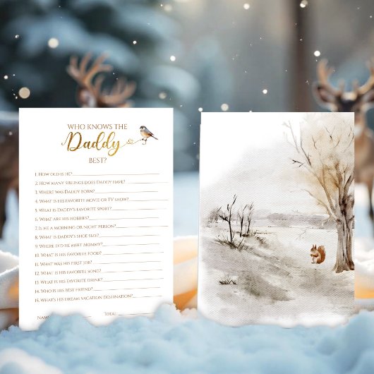 パパの赤ちゃんシャワー最高ののゲームを知る冬 招待状