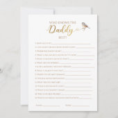 パパの赤ちゃんシャワー最高ののゲームを知る冬 招待状 (正面)