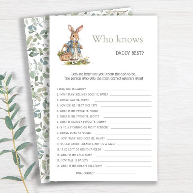 パパの赤ん坊シャワーを知っ最高のているバニーの緑 (クリエイターアップロード済み)