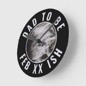 パパの超音波カスタム写真のラウンドクロック ラウンド壁時計 (傾斜)