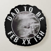 パパの超音波カスタム写真ラウンドピロー ラウンドクッション (正面)