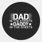 パパの通りのパパのシーツの父の日 ラウンドシール (正面)
