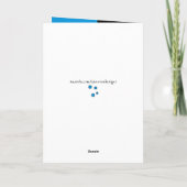 パパの青と黒の写真の誕生日挨拶 カード (裏面)