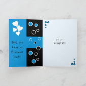 パパの青と黒の写真の誕生日挨拶 カード (内部)