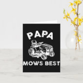 パパの面白い芝刈り機 父の日 おじいちゃん カード (黄色い花)