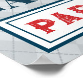 パパの駐車標識ガレージアートギフト ポスター (角)