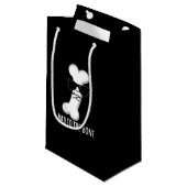 パパの骨おもしろい解構造Pun Dark BG スモールペーパーバッグ (正面アングル)