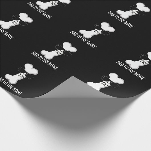 パパの骨おもしろい解構造Pun Dark BG ラッピングペーパー (角)