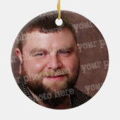 パパの髭のクリスマスのオーナメント セラミックオーナメント (裏面)