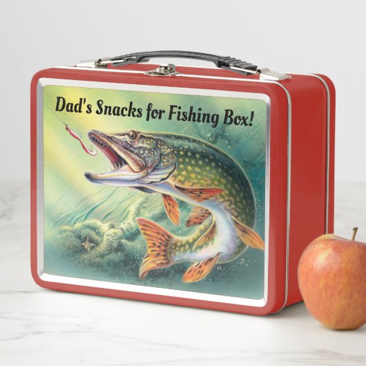 パパの魚釣り弁当用スナック メタルランチボックス (インサイチュ)