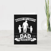 パパの2男の子の父の日2人の息子のパパ カード (正面)
