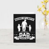 パパの2男の子の父の日2人の息子のパパ カード (黄色い花)