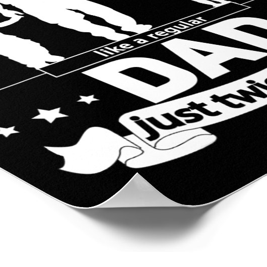 パパの2男の子の父の日2人の息子のパパ ポスター (角)