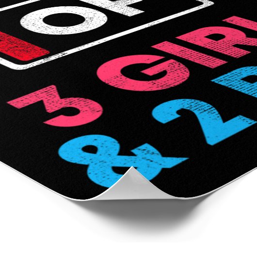 パパの3女の子と2男の子のタテリーローダディーパパ父&# ポスター (角)