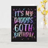 パパの60歳の誕生日 おめでとうカラフル カード (黄色い花)