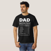 パパの「栄養ファクト」ラベル Tシャツ (正面フル)