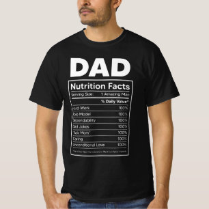 パパの「栄養ファクト」ラベル Tシャツ