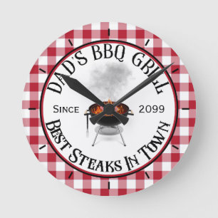 パパのBBQグリルス最高のテークスin町 ラウンド壁時計