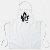 パパのBBQグリルロゴホワイト エプロン (正面)