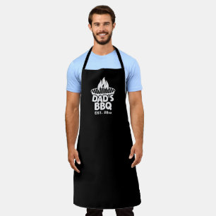 パパのBBQグリルロゴ（黒） エプロン