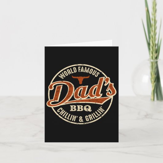 パパのBbq肌寒さとグリルヴィンテージ カード (正面)