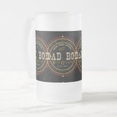 パパのBodのヴィンテージのおもしろいなロゴ フロストグラスビールジョッキ (正面左)