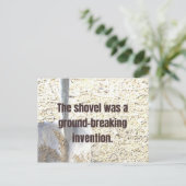 パパのJOKE Shovelは画期的な発明だった ポストカード (スタンド正面)