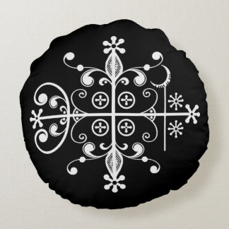 パパのLegbaブードゥーVeveの芸術の枕 ラウンドクッション