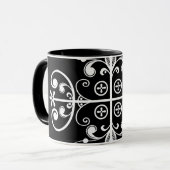 パパのLegba Veve黒いツートーン11のozの芸術のマグ マグカップ (正面左)