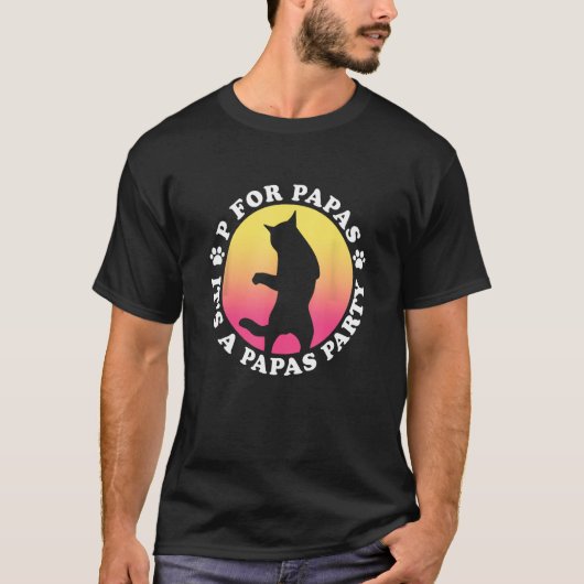 パパのpパパのパーティー踊り猫 tシャツ (正面)