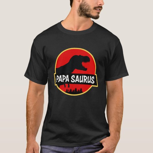 パパのSaurusのワイシャツおもしろいな一致家族のTシャツ Tシャツ (正面)