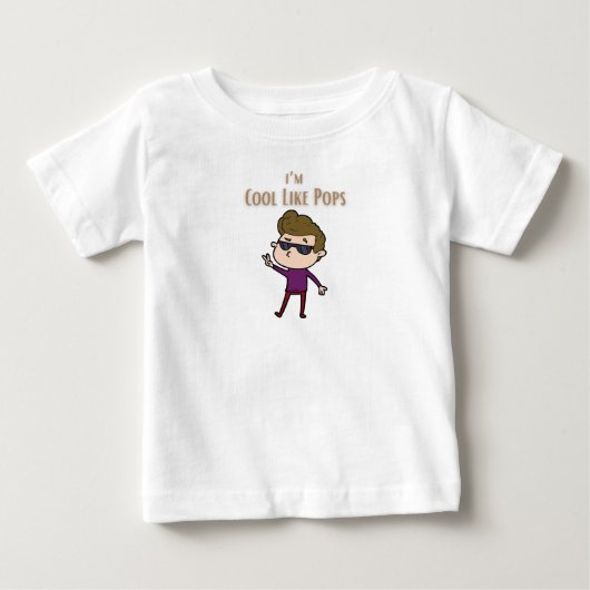パパのTシャツみたいにクール ベビーTシャツ (正面)