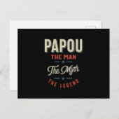 パパのTシャツ ギフト: 男 伝説 伝説 ポストカード (正面/裏面)