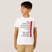 パパはいつも私のヒーローすごいおもしろい Tシャツ (正面フル)