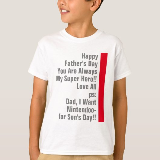 パパはいつも私のヒーローすごいおもしろい Tシャツ (正面)