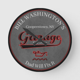 パパはそれをガレージの壁時計を修正する ラウンド壁時計