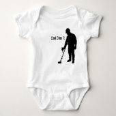 -パパはそれを掘ります-クリーパーを検出する金属 ベビーボディスーツ (正面)