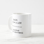 パパはたくさん祖父がすべてをマグ知っていることを知っています コーヒーマグカップ (正面左)