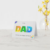 パパはっきりしたボホ誕生日グリーティングカード カード (黄色い花)