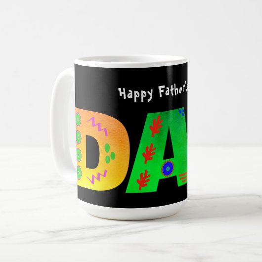 パパはっきりした幾何学的ボホファーズデイ コーヒーマグカップ (正面左)