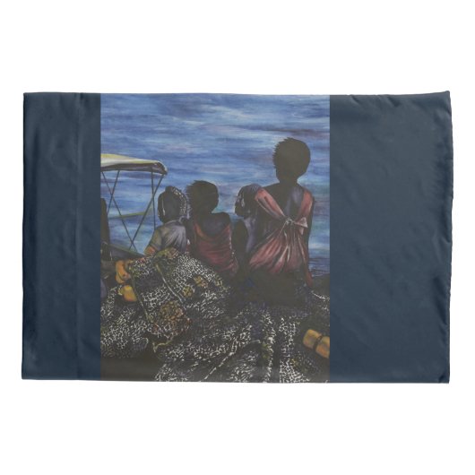 パパはどこ？ハーバー島 枕カバー (裏面)