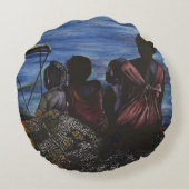 パパはどこ？バハマ・ハーバー島 ラウンドクッション (裏面)