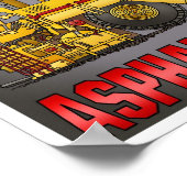 パパはアスファルト舗装機ポスタープリントを駆動する ポスター (角)