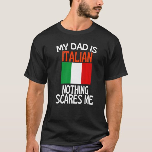 パパはイタリア人 怖いもの知らずのユーモアパパ Tシャツ (正面)