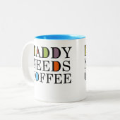 パパはコーヒーカップが必要 ツートーンマグカップ (正面左)